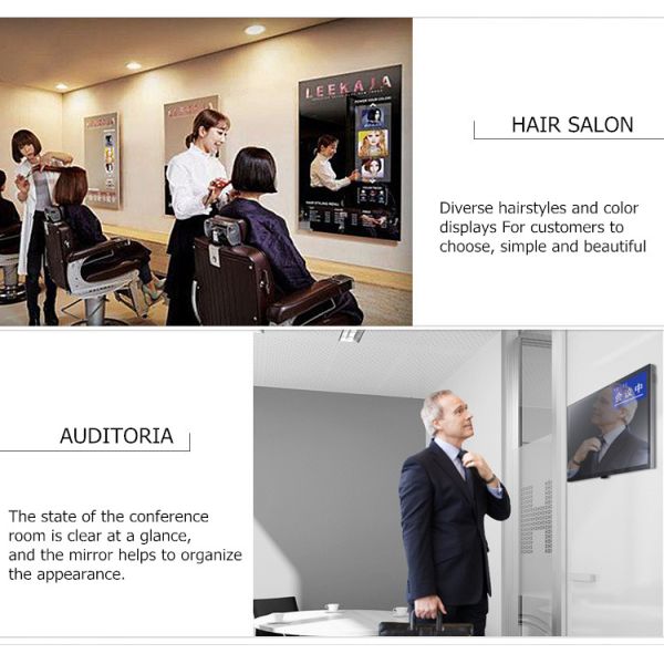 55" Wall Mounted Android Wifi Magic Exercise Mirror Multiple Capacitive/IR Touch