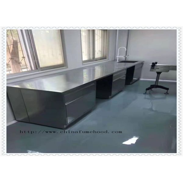 Buy Multifunctional Stainless Steel Lab Bench Waterproof 3000x1500x850mm at wholesale prices