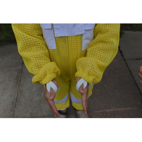 Children Yellow Color Three Layer Ventilated Beekeeping Protective Clothing Bee Suit