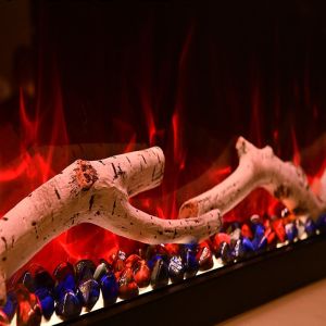 26inch Colorful Crystal Electric Fireplace Burning Fire Cracking Sound