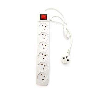 Quality Customized Yes 5 Ways Power Strip Connected with Extension Cord Israel Industrial Surge Protector White for sale