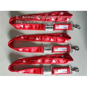 Custom satin lanyards, double-layer satin ribbon lanyards,