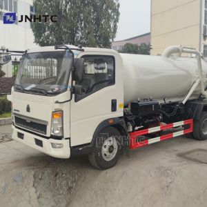 Sinotruk HOWO 4X2 Sewage Suction Truck Euro 3 Rhd LHD 5000 Liters