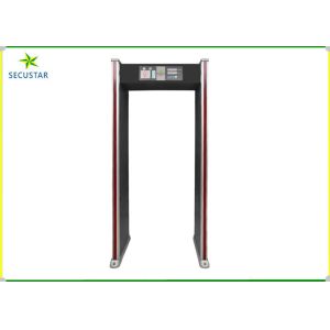 Quality 6 Detection Zones Walk Through Security Metal Detector Led Alarm In Hotel Gate for sale