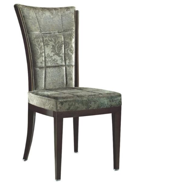 YALEESON Stackable Light Coffee Upholstery Dining Chair for Restaurant