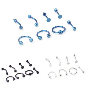 16G Titanium Anodized Stainless Steel Body Jewelry Helix Piercing Ear Eyebrow