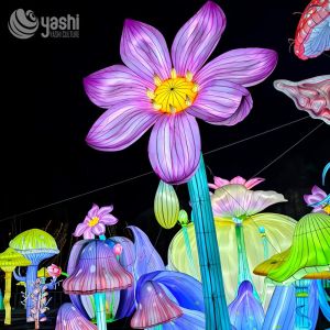 Artificial Flower LED Garden Decor Lanterns Customizable for Outdoor Holiday