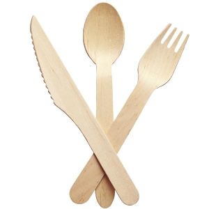 Wholesale Disposable Birch Wooden Party Spoons wooden cutlery with logo