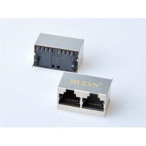 HULYN Very low profile, Shielded RJ45 Modular Jack Connector, Through Hole Type,