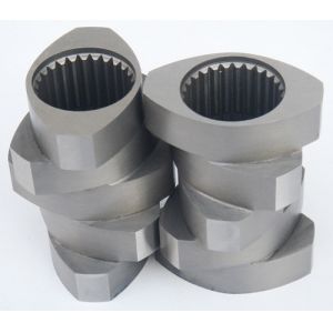 Durable Double Screw Extruder Standard Involute Spline Screw Elements Kneading