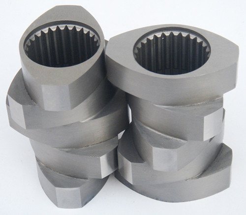 Durable Double Screw Extruder Standard Involute Spline Screw Elements Kneading