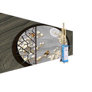 CMYK Vertical Wall Printing Machine With Auto Cleaning Printhead