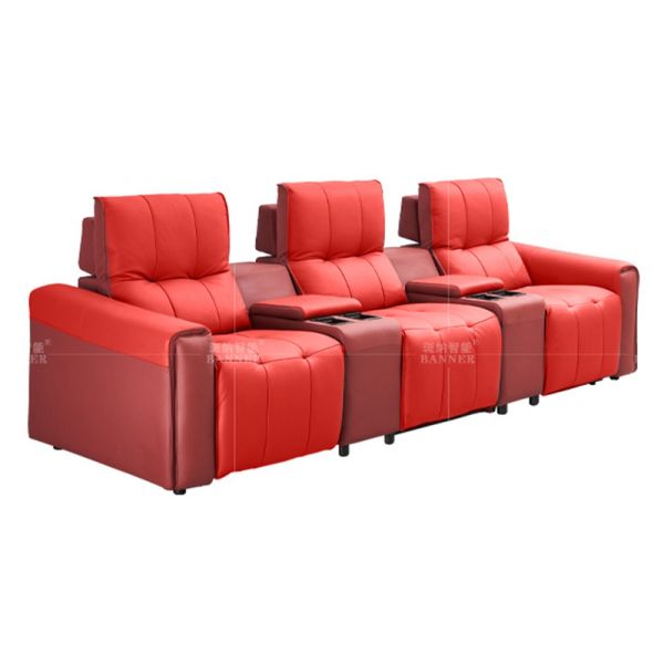 BN Italian Home Cinema Audio-Visual Room Leather Sofa Private Cinema Space Cabin Functional Electric Sofa Recliner Chair