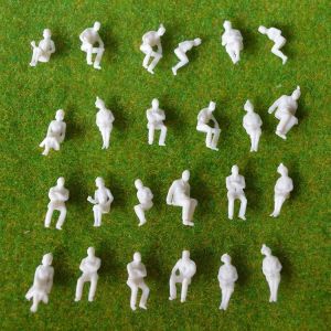 1:150 seated miniature ABS plastic white figures Architectural model human