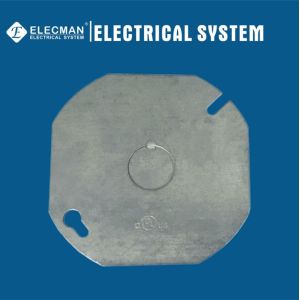 Quality Steel 4&quot; Electrcial Outlet Box Octagon Receptacle Cover With 1/2&quot; Knockout for sale