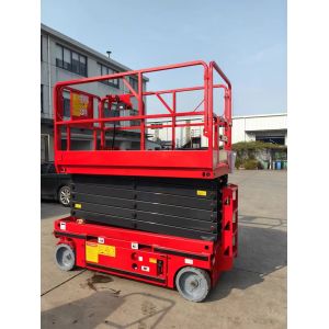 Electric mobile lift self-propelled scissor aerial working platform double mast