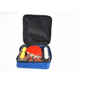 Carry Bag Packing Table Tennis Set 4 Bats 8 ABS Balls With Rubber Durable Color Handle