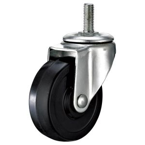 Small Swivel black rubber caster with side brake 2",2.5",3" light duty\ Caster