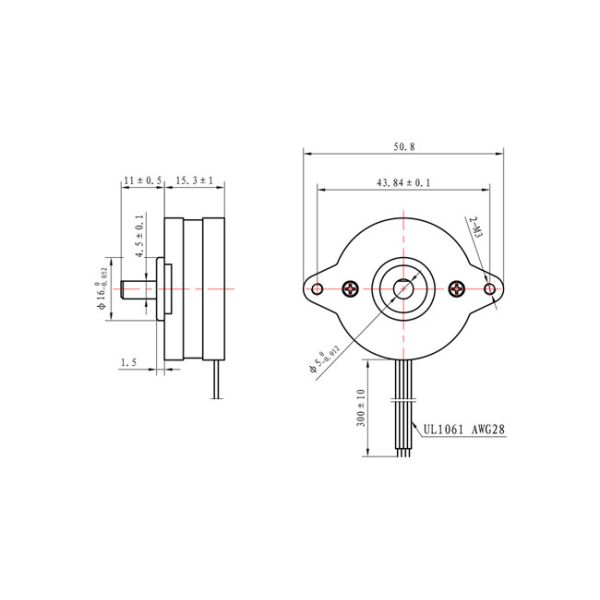 1.8 Degree NEMA 14 SMT Stepper Motor 6.6V 90mN.m Gear Shaft Permanent Magnet Motor