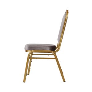 Steel Stacking Hotel Gold Banquet Chair With Backrest
