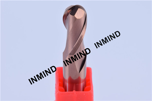 10 mm High Precision Ball Nose End Mill with HRC55 TiSiN Coating , 0.5 UM grain size