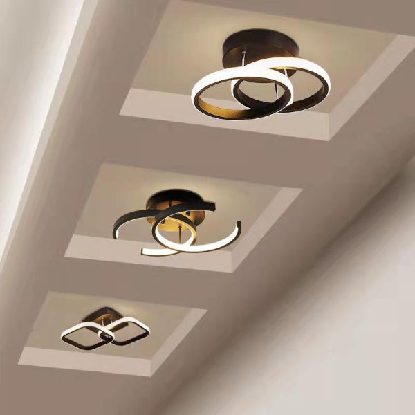 LED Gold Acrylic Corridor Lights Ceiling For Bedroom Living Room