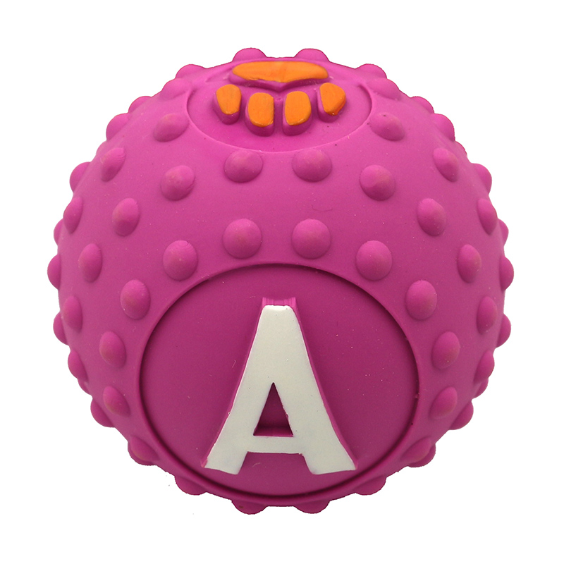 Squeaker Interactive Dog Chewing Ball Soft Latex Natural Rubber