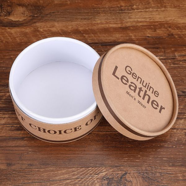 Custom Order Accepted Small Round Paperboard Gift Packaging Box for Men's Leather Belt