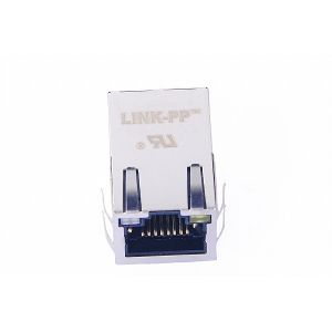 1X1 IEEE 802.3 Magnetic RJ45 Jack Tab Up With G/G LEDs 08B0-1GX1-06-F