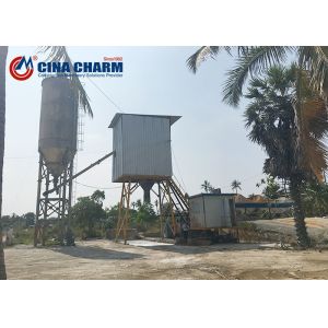 HZS25 25m3 / h small hopper lifting concrete mixing plant mini ready mixed