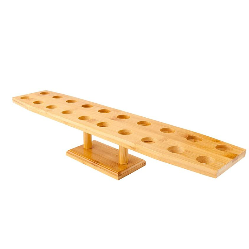 Multilevel Bamboo Food Ice Cream Cone Stand Storage Rack Portable