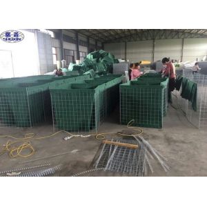 Hot Dipped Galvanized Military Gabion Box hesco barrier , Wire Mesh Retaining
