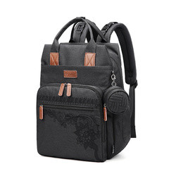 17L Polyester Cotton Foldable Diaper Bag Backpack 40*30*13CM