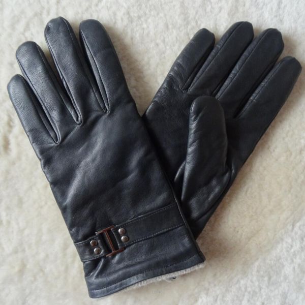 Wholesale Stock Classic Design genuine Leather men Goat Skin Leather Gloves