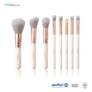 8pcs Women Aluminum Ferrule Face Makeup Brush Set