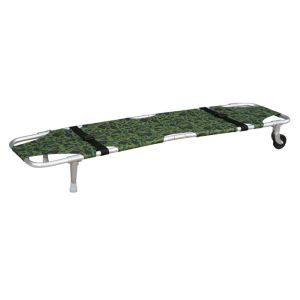 Aluminum Alloy 160Kgs Armygreen Rescue Folding Stretcher With Castors
