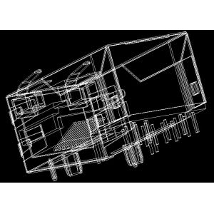 POE RJ45 Female Connector LPJK2064AONL Integrated Magnetics