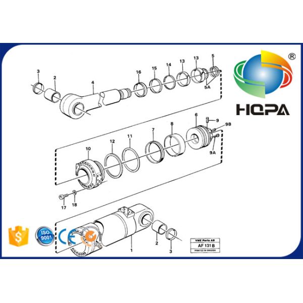 11990348 VOE11990348 Tilt Cylinder Seal Kit for VOLVO L150, L150C VOLVO BM, L150C, L150D