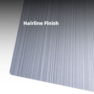 ASTM 304 316 Decorative Metal Sheets Hairline #4 Finish PVD Color 4x8 Brushed