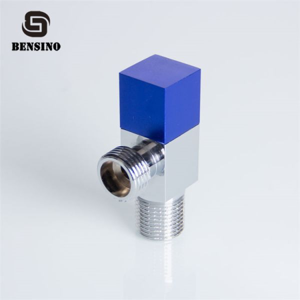 Aluminum Blue Handle 140g 90D Toilet Angle Valve