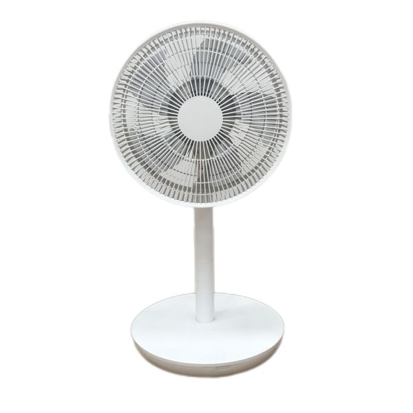 Table Rechargeable Solar Floor Fan 12V DC Plastic Mechanical White Air Cooler