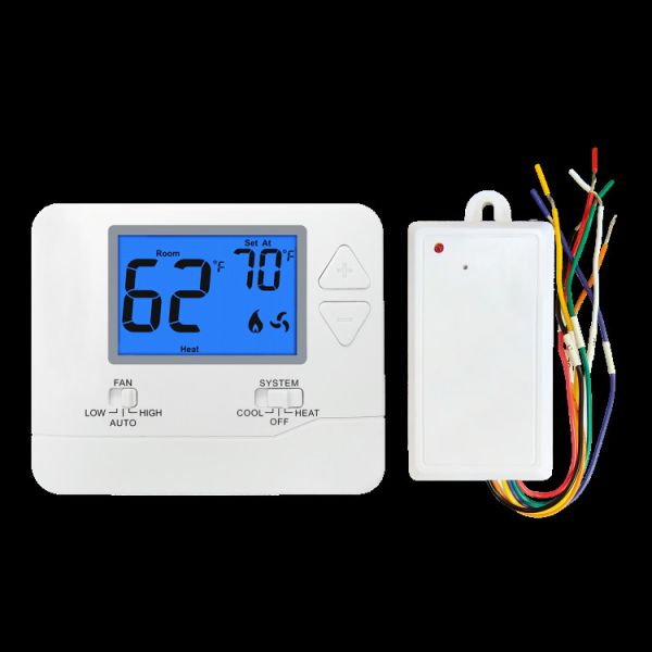 Riseem Fireproof ABS Digital Wireless Non-programmable Room PTAC Thermostat For