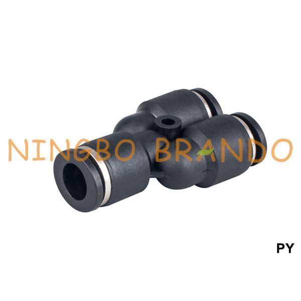 Buy PY Series Push To Quick Connect Tube Pneumatic Hose Fittings Union Y at wholesale prices