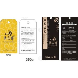 Quality Multi Color Custom Printed Hang Tags , Custom Printed Jewelry Hang Tags for sale