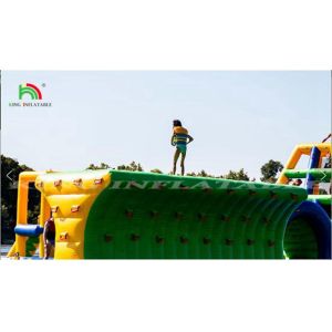 Inflatable Water Park Equipment Floating Slide Trampoline