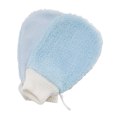 Buy Blue Nylon Exfoliating Bath Gloves Double Side Removing Dead Skin at wholesale prices