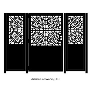 OEM Black Sliding Aluminum Fence Gate Fireproof And Weather Resistant