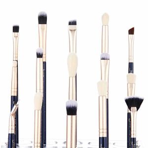 15pcs Prussian Blue Fiber Makeup Brush Jessup Eye Brush Set