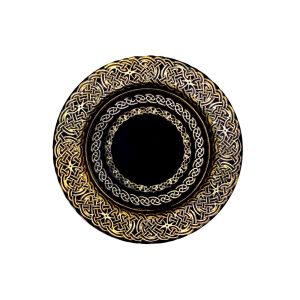 Centrifugal Casting Embossed Round Crystal Glass Plates Retro Design