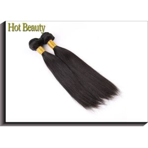 Healthy Natural Black Virgin Human Hair Extensions Full Tightened 100G